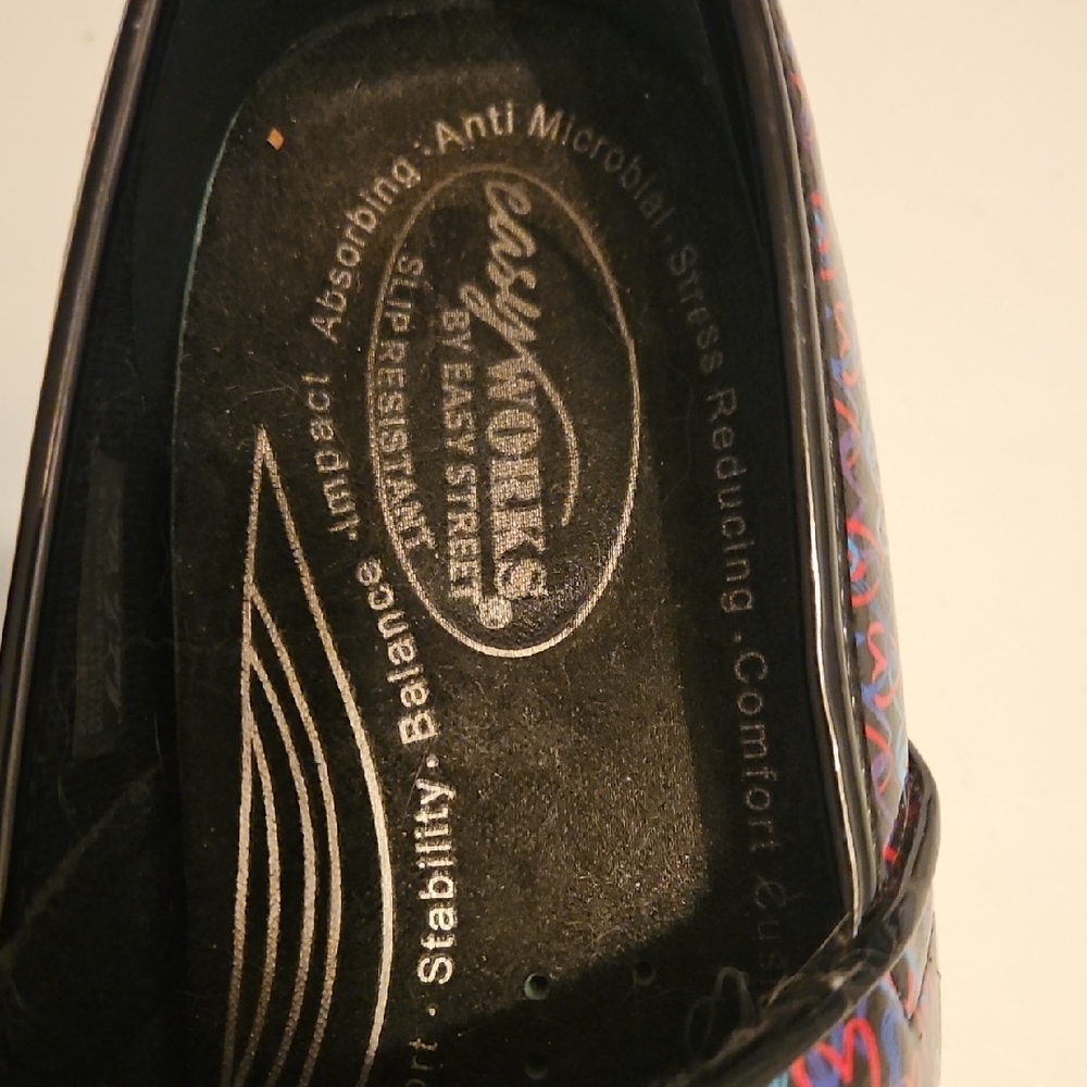 Easy Street Multicolor Heart Mules - Picture 2 of 5